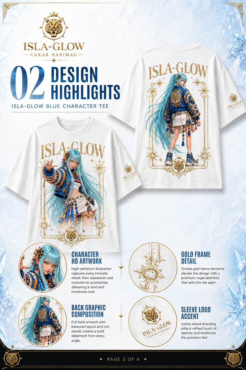 ISLA-GLOW Blue Character Tee