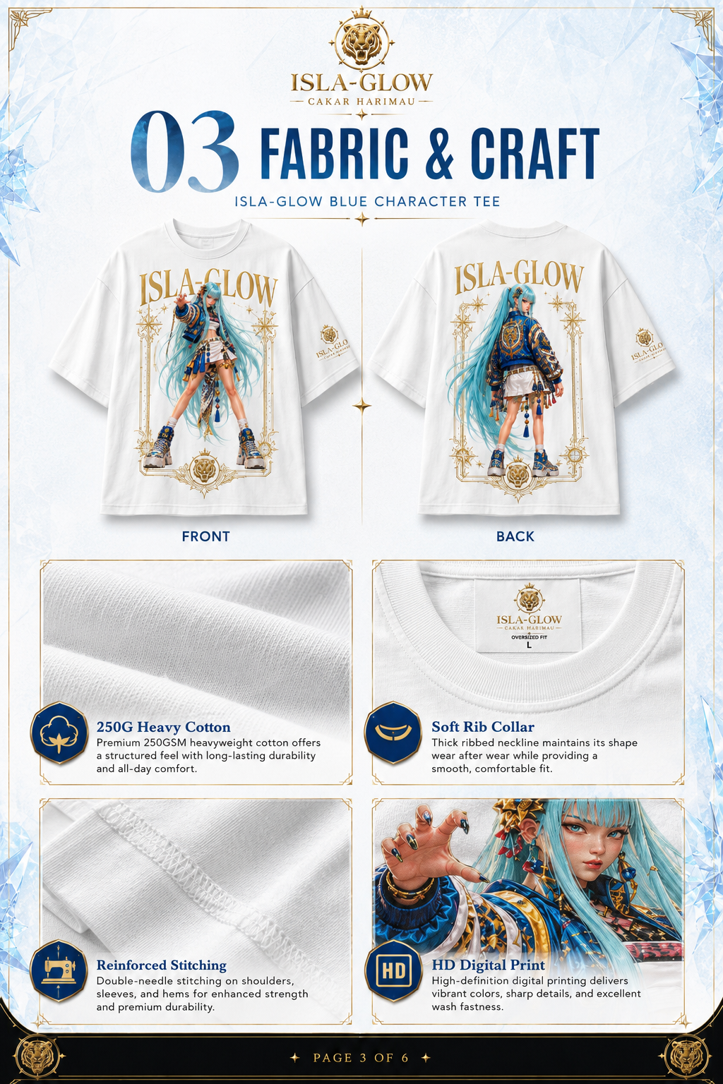 ISLA-GLOW Blue Character Tee