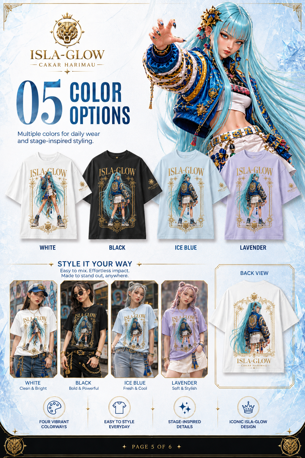 ISLA-GLOW Blue Character Tee